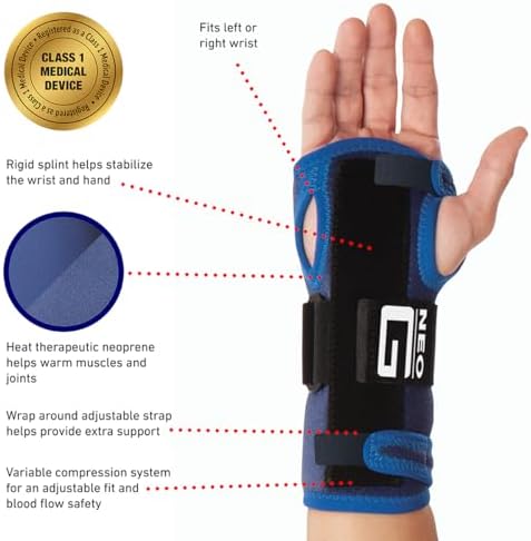 Neo-G Universal Fit Wrist Brace - Wrist Support Brace for Carpal Tunnel Syndrome, Arthritic Wrists, Wrist Injuries, Tendonitis, Weak Wrists. Left or Right - Class 1 Medical Device