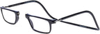 Clic Magnetic Reading Glasses - Adjustable Neck Hanging Readers - Secure Fit with Rigid Headband - Executive (M-XL, Black, 2.00 Magnification)