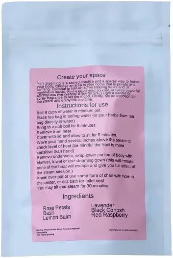 Vaginal Dryness and Tightening Yoni Steaming Herbs | 1 Month Supply | 100% Organic Herbal Blending | Toning, REJUVENATING, Relaxing