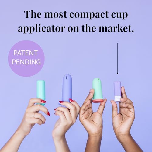 Pixie Menstrual Cup Applicator - Inserts Like A Tampon - Every Woman Can Now Use Period Cups - Perfect for Long Nails - Self Sanitizer TPE Properties - Travel Case (Cup Applicator)