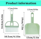 Mini Dustpan and Brush Set, Portable Exquisite Pet Waste Cleaning Kit, Hamster Sand Scooper Cage Cleaning Tool for Small Pets Hamsters Guinea Pigs Hedgehogs Chinchillas Rabbits(Pink)