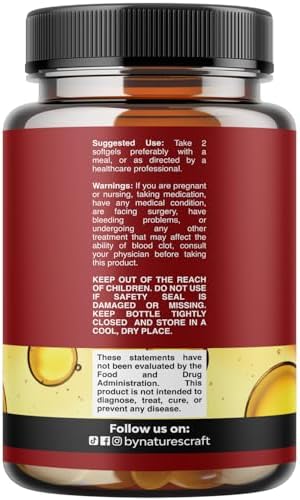 Icelandic Wild Caught Cod Liver Oil Softgels - Fish Omega 3, EPA, DHA, Vitamin D & A, 1000mg Per Serving - Burpless Capsules for Heart, Joint, Brain & Immune Support - 100 Count