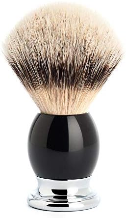 MÜHLE SOPHIST Black Resin Chrome Silvertip Badger Shaving Brush