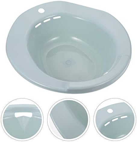 EXCEART 1Pc Sitz Bath Postpartum Care Treatment Wash Basin Seat Sitz Bath Squat Basin for Elderly Pregnant Women Men (Blue)