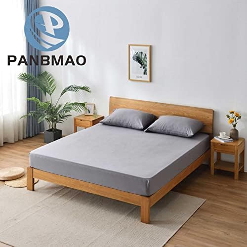 Grounding Sheets Queen Deep Pocket 12% Silver Fiber and 88% Organic Cotton, Fitted Earth Grounded Bed Sheets for Improved Sleep (Deep Grey, Queen - 60"x80"x15")