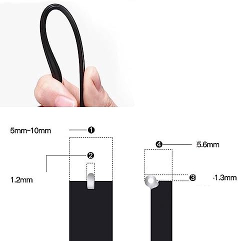 ZEALMAX 1 Pair Glasses Replacement Temple Arm, Eyewear Frame Temple for Repairing Eyeglasses, Black