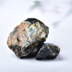 Raw Labradorite Stone Blue Rough Labradorite Rock Healing Crystal and Stone for Tumbling Meditation 0.4-0.6 Pound