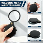 20X Pocket Magnifier, Portable Pocket Magnifying Glass, Rotating Folding HD Mini for Reading Student Pocket Magnifier