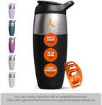 32oz Stainless Steel Protein Shaker Bottle – Leak-Proof Metal Shaker Cup with Snap-Fit Agitator for Smooth, Clump-Free Shakes – BPA-Free, Odor Resistant, Easy to Clean