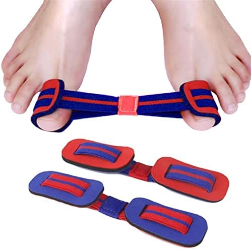 MUSUMI Big Toe Strap Training Exerciser Bunion Straightener Stretchy Belt Toe Stretcher Alignment Hallux Valgus Corrector Foot Pain Relief (6ee703135bl)