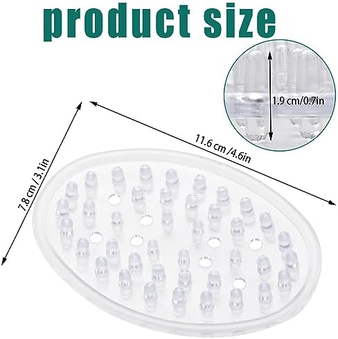 2 Pieces Plastic Soap Dish Clear Bar Holder Tray Self Draining Soap Saver with Holes Soap Container for Bathroom Counter, Kitchen