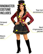 Morph Ringmaster Costume Women Adult Lion Tamer Costume Ring Leader Jacket Woman Halloween Circus Costumes for Women