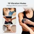 2.4" Mini Electric Vibrating Massage Ball, 10-Speed Fitness Yoga Massage Roller for Palm, Hand, Foot, Leg, Neck, Back, Multi-Directional Massage Ball (Black)
