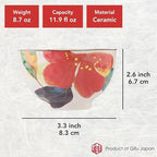 Mino Ware Japanese Rice Bowls with Chopsticks, Set of 2, 200 ml, Modern Kitchen Bowl for Dessert, Cereal, Salad, Soup, Udon, Noodles - Made in Japan