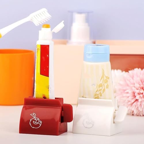 2pcs Toothpaste Squeezer, Tube Roller Winder, Facial Cleanser Pressing Utensil, Multifunctional Tube Holder, Creative Convenience Squeezer, for Bathroom Saves Toothpaste and Creams