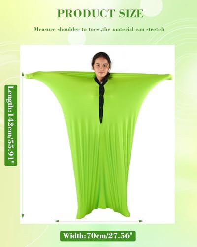 Sensory Sox Body Socks - Full-Body Wrap to Relieve Stress for Individuals with Autism, Anxiety - Deep Pressure Simulation Body Blanket Great for Dynamic Movement (Large 56"x27",Green)