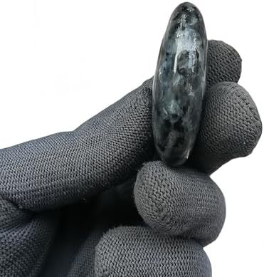 Natural Black Labradorite Mini Oval Palm Crystal and Healing Massage Spa Herapy Energy Stone,Crystal Spa Chakra Stone