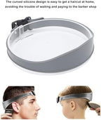 DIY Hair Trimming Template Haircut Band Breathable Curved Degion Silicone Home Hair Trimming Guide for Boys Men (Grey)