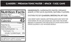 Q TONIC WATER with Real Quinine & Organic Agave - Ideal for Cocktails & Mocktails - Made with Real Ingredients, Perfectly Carbonated & Less Sweet - 45 Calories per Can - 7.5 Fl oz (Pack of 24)