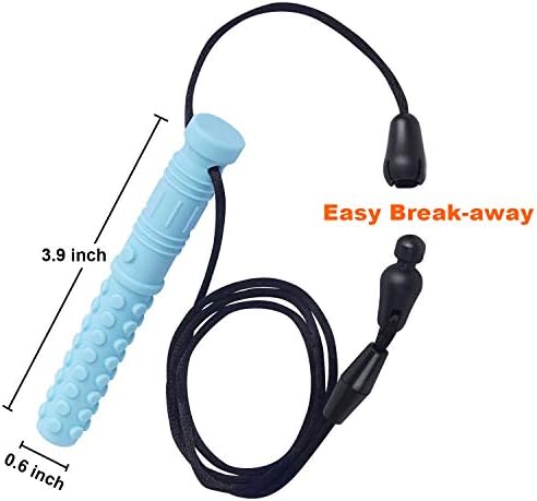 6 Pack Mace Chew Necklace for Sensory Kids, BPA Free, Food-Grade Silicone Oral Motor Aids Chew Necklace Sensory for Autism, ADHD, Anxiety, or Other Special Needs