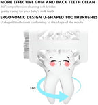 Kids Electric Toothbrush U-Shaped Ultrasonic IPX7 Waterproof Design with 2 Brush Head 3 Modes, 360-Degree Full Mouth Cleaning Automatic Children Toothbrush for 2-12 Years Old (Blue, 2-12 Age)