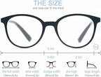 MODFANS Women Reading Glasses Blue Light Blocking 2.0 Men Readers Spring Hinges,Anti Glare UV Eyestrain,Large Round Frame Computer Eyeglasses Women