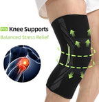 2 Pack Knee Brace for Women Man, Knee Compression Sleeve for Knee Pain Relief, Knee Sleeves for Arthritis Pain, Knee Support for Running Fitness (Black, Medium)