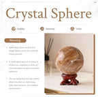 Nupuyai Healing Natural Green Aventurine Quartz Crystal Sphere Ball Decor for Home Office Polished Energy Stone Sphere with Crystal Stand (1.6")