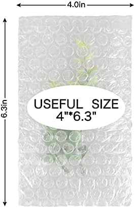 50Pcs Bubble Out Bags, Yision 4 x 6Inches Bubble Out Pouch Small Bag, Double Walled Bubble Cushioning Bags for Packing Dishes Moving, Shipping, and Packing Supplies for Glasses Plates