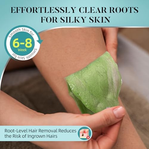 LANSLEYWAX Digital Waxing Kit for Women Men, Wax Warmer for Hair Removal with Silicone Pot, Hard Wax Kit, Waxing Machine for Sensitive Skin Brazilian Bikini Leg Eyebrow Full Body Home Use