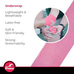 Cramer Tape Underwrap, Bulk Case of 48 Rolls of PreWrap for Athletic Taping, Hair Tie, Headband, Patellar Support, Pre-Wrap Athletic Tape Supplies, 2.75" X 30 Yard Rolls of Pre Wrap, Brite Pink
