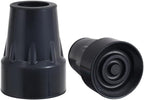 Cane Tip 1 Inch Heavy Duty Walking Rubber Cane Tips Replacement, Black, 1 Pair