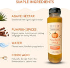 Pumpkin Spice Agave Simple Syrup for Coffee, Cocktails, Matcha - Sweetened with Agave Nectar - Infused with Real Pumpkin Spices - 13.5 oz