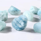 Aquamarine Raw Crystals, Large 1.25-2.0" Healing Crystals Natural Rough Stones Crystal for Tumbling, Cabbing, Fountain Rocks, Decoration, Polishing, Wire Wrapping, Wicca & Reiki