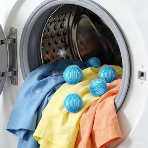 Pet Hair Remover for Laundry, 12 Pack-Reusable Dog Hair Catcher Dryer Sheets with Safe, Non-Damaging Design – Perfect for Clothes, Bedding, and Washer Machines, 2X Efficient Lint Traps