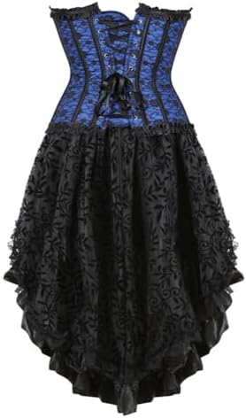 Corsets Dress for Women Gothic Burlesque Bustiers TuTu Skirt Set Exotic