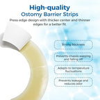 20 Pcs Elastic Ostomy Barrier Strips, Medical Grade Hydrocolloid, Ostomy Supplies, Skin Adhesive Ostomy Barrier Tape, Waterproof Leak for Ostomy Bag Ostomy Colostomy Ileostomy Supplies