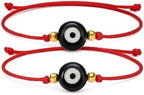 Evil Eye Red String Bracelet, Kabbalah Protection, Adjustable, Unisex Adult