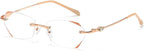 TERAISE Frameless Reading Glasses For Women With Blue Light Blocking,Fashion Diamond Cutting Rimless Eyeglasses