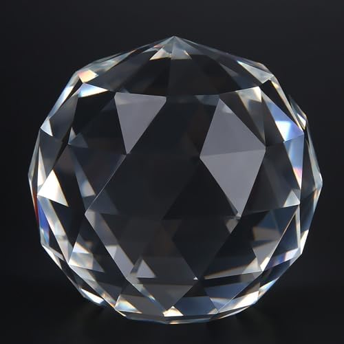 Clear Cut Crystal Prisms Glass Ball Glittering Sphere Decor Home Restaurant Hotel K9 Crystal Material (60MM/2.36in)