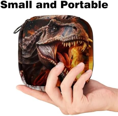 Period Bag,Sanitary Napkin Storage Bag,Ancient Animal Dinosaur,Tampon Bag for Purse, M0pl8pazzwmz, Lt2f2voemyoi