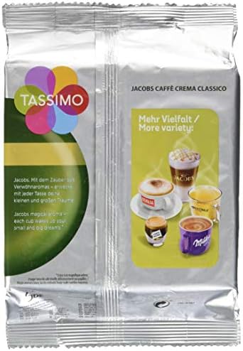 Tassimo Jacobs Caffè Crema Classico, Coffee with Fine Cream, 16 T-Discs