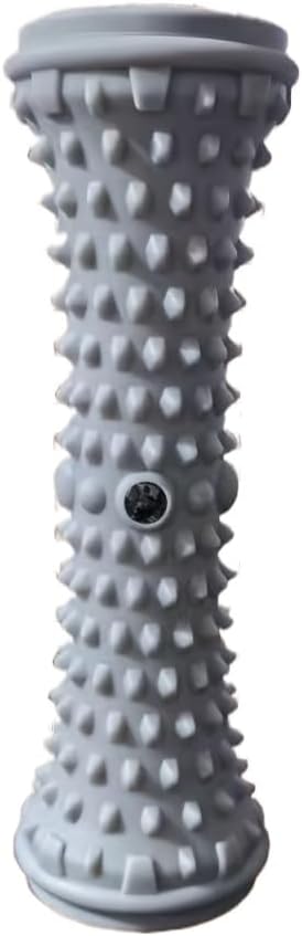 Grey Foot Massager Roller | Manual Deep Tissue Massage Tool with Speed Control for Yoga & Fitness