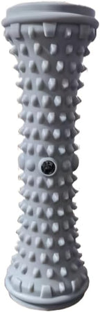 Grey Foot Massager Roller | Manual Deep Tissue Massage Tool with Speed Control for Yoga & Fitness