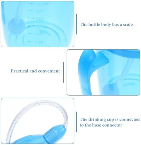 Hemobllo Liquid Diet Drinking Mug for Elderly and Disabled, Choking-Proof Bedridden Patient Cup, Maternity Water Cup with Spout, Sky Blue for Safe Feeding and Hydration