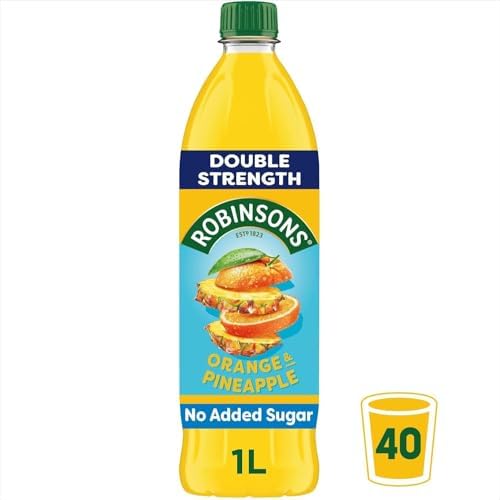 Robinsons Double Strength Orange & Pineapple Fruit Squash No Added Sugar 1750Ml (Pack of 1)