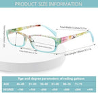 Kerecsen Reading Glasses 5 Pairs Fashion Ladies Readers Spring Hinge with Pattern Print Eyeglasses for Women (Mix Color -8, 1.50)
