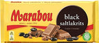 Marabou Black Saltlakrits - Salty Licorice - Original - Swedish - Milk Chocolate - Bar 180 g
