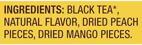 Lipton Black Tea Peach Mango, Pyramid Tea Bags, Flavored Teabags for a Refreshing Cup of Tea, 80 Total Tea Bags (20ct - Pack of 4)