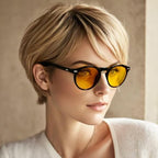 Amber 99% Blue Light Blocking Computer Reading Glasses Orange Lens for Better Sleep, Eye Strain Men Women Sun Readers